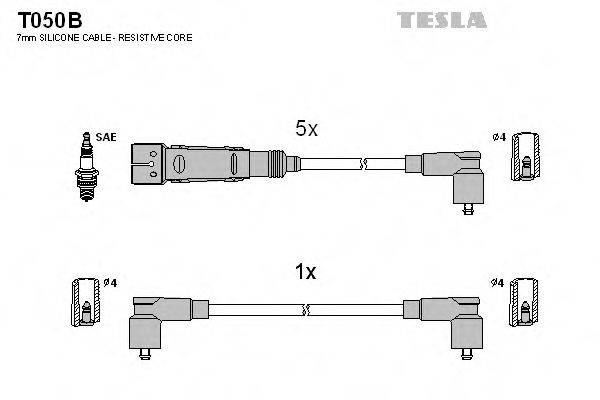 TESLA T050B Комплект проводов зажигания