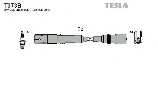 TESLA T073B Комплект проводов зажигания