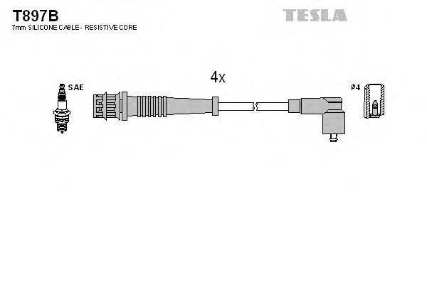 TESLA T897B Комплект проводов зажигания