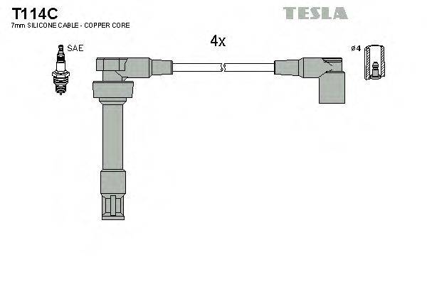 TESLA T114C Комплект проводов зажигания