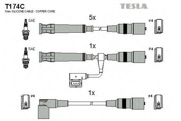 TESLA T174C Комплект проводов зажигания