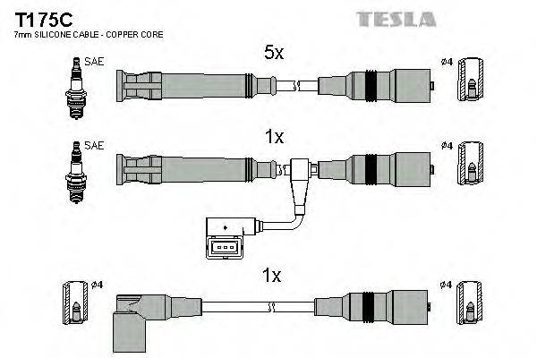 TESLA T175C Комплект проводов зажигания