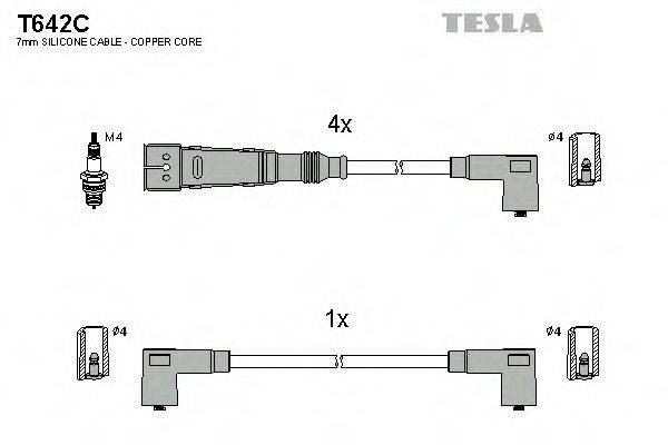 TESLA T642C Комплект проводов зажигания