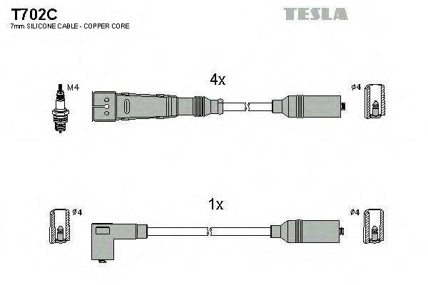 TESLA T702C Комплект проводов зажигания