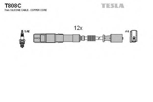 TESLA T808C Комплект проводов зажигания