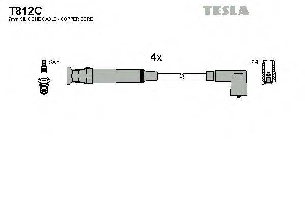 TESLA T812C Комплект проводов зажигания