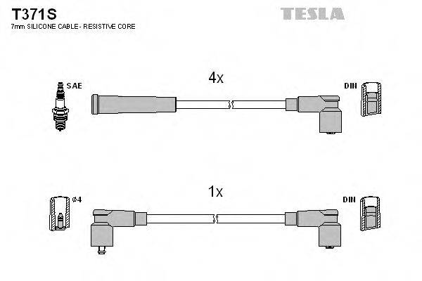 TESLA T371S Комплект проводов зажигания