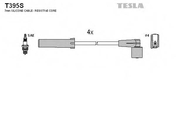 TESLA T395S Комплект проводов зажигания