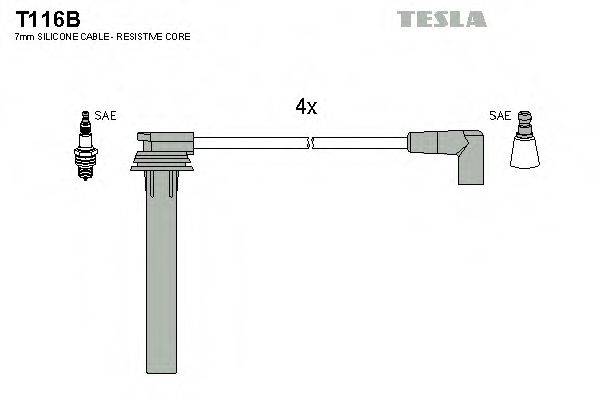 TESLA T116B Комплект проводов зажигания