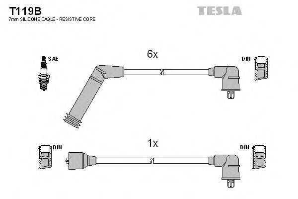 TESLA T119B Комплект проводов зажигания