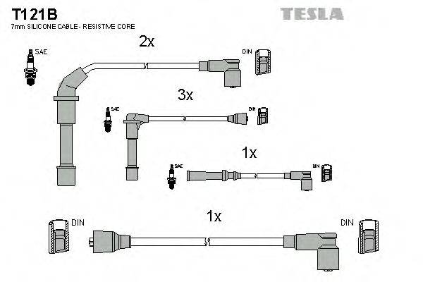 TESLA T121B Комплект проводов зажигания