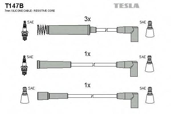 TESLA T147B Комплект проводов зажигания