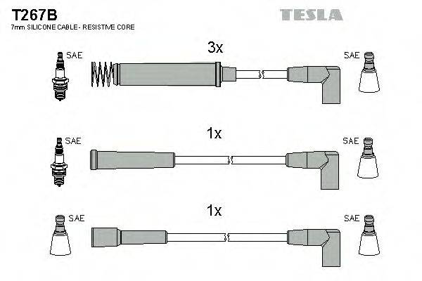TESLA T267B Комплект проводов зажигания