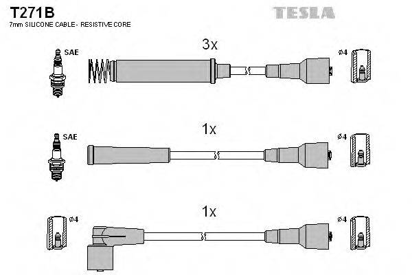 TESLA T271B Комплект проводов зажигания