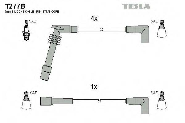 TESLA T277B Комплект проводов зажигания