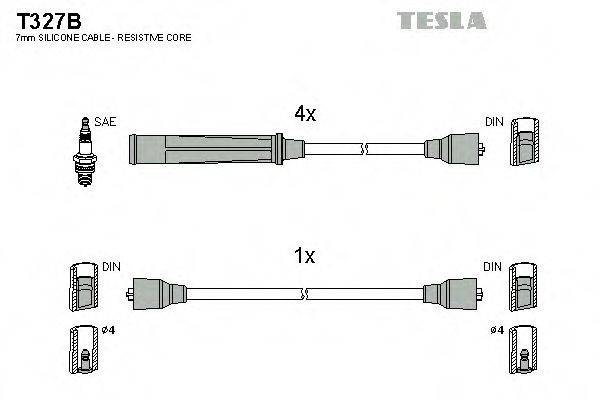 TESLA T327B Комплект проводов зажигания