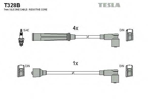 TESLA T328B Комплект проводов зажигания