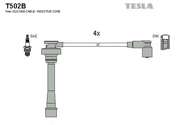 TESLA T502B Комплект проводов зажигания