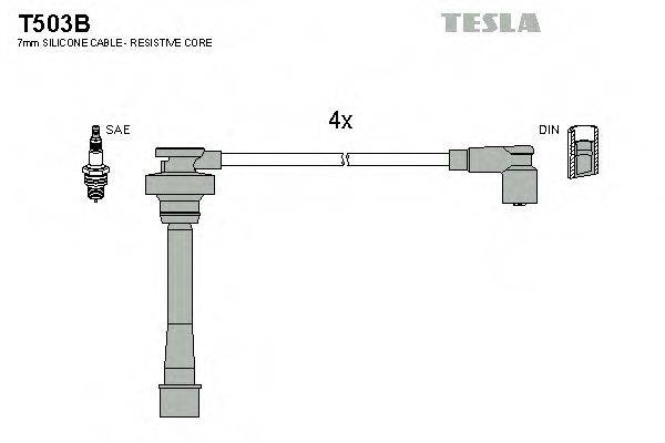 TESLA T503B Комплект проводов зажигания