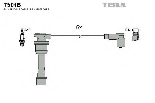 TESLA T504B Комплект проводов зажигания