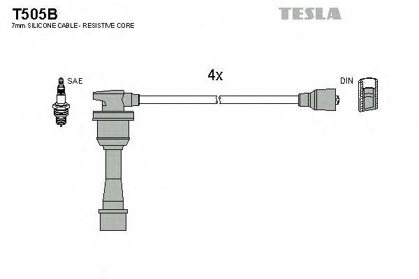 TESLA T505B Комплект проводов зажигания