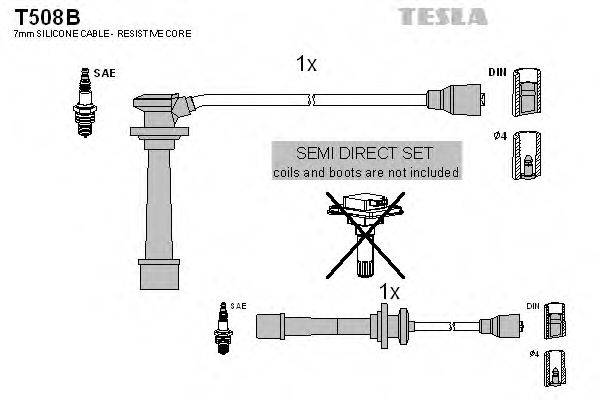 TESLA T508B Комплект проводов зажигания