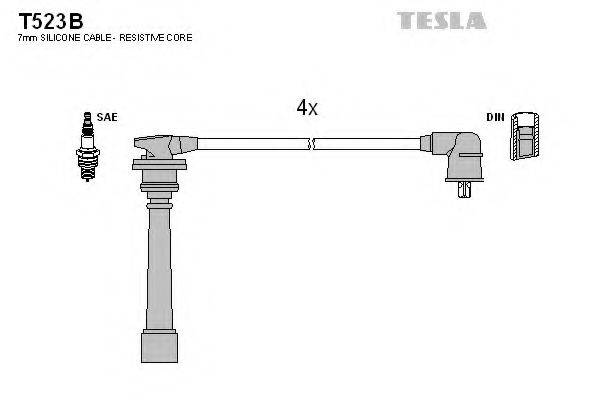 TESLA T523B Комплект проводов зажигания