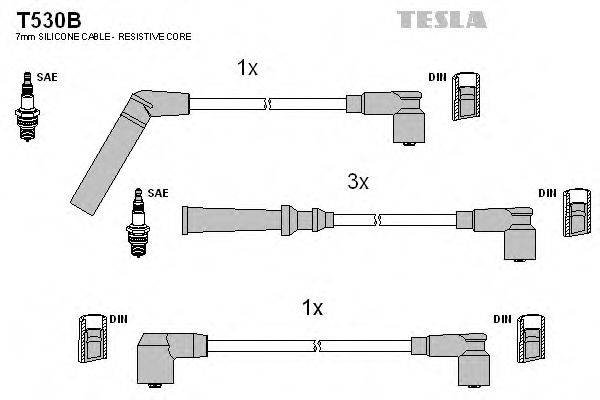 TESLA T530B Комплект проводов зажигания