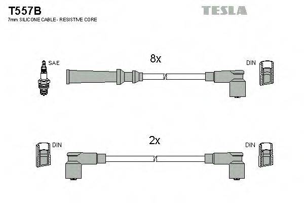 Комплект проводов зажигания TESLA T557B