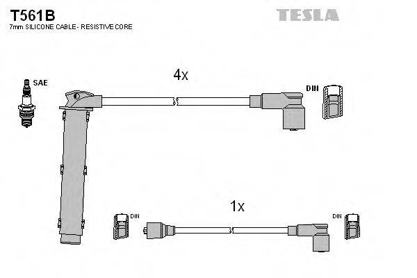 TESLA T561B Комплект проводов зажигания