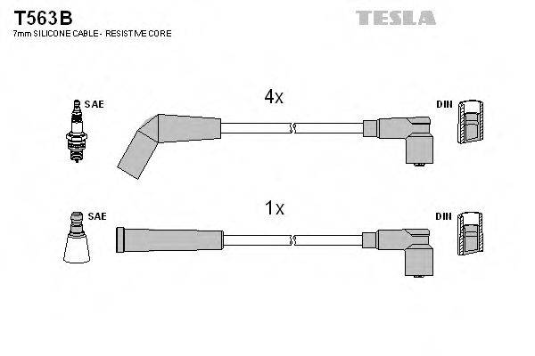 TESLA T563B Комплект проводов зажигания