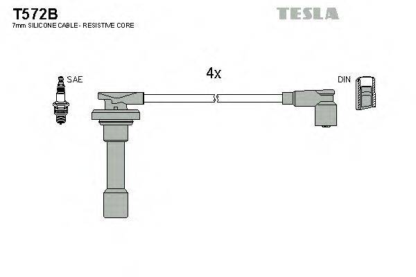 TESLA T572B Комплект проводов зажигания