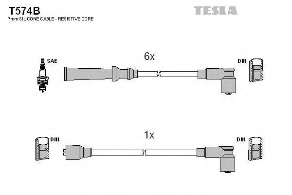 TESLA T574B Комплект проводов зажигания