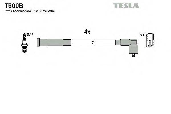 TESLA T600B Комплект проводов зажигания