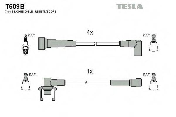 Комплект проводов зажигания TESLA T609B