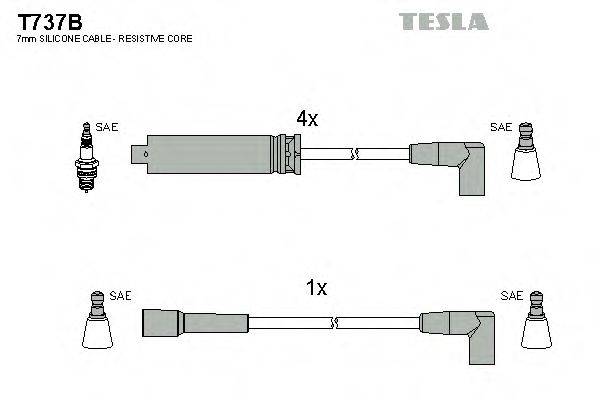 TESLA T737B Комплект проводов зажигания