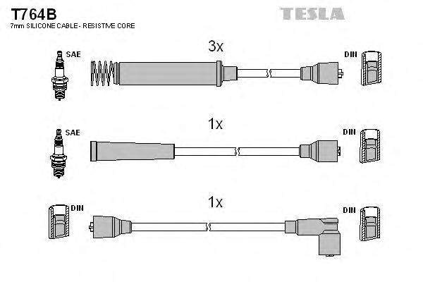 TESLA T764B Комплект проводов зажигания