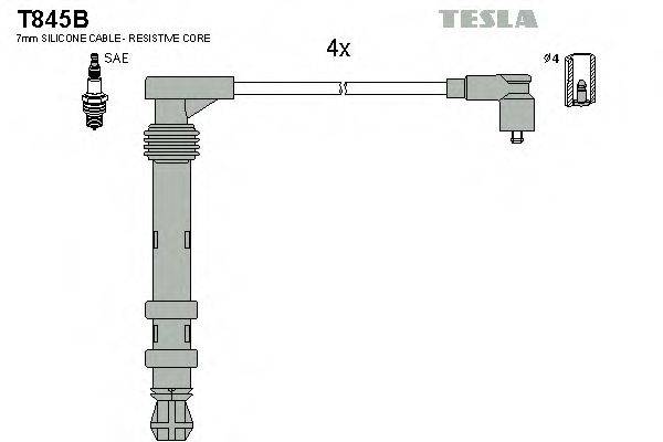 TESLA T845B Комплект проводов зажигания