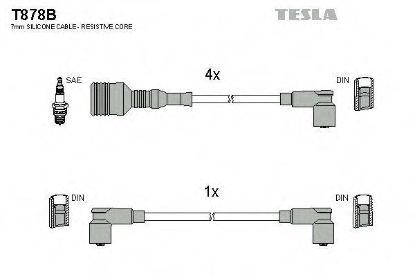 TESLA T878B Комплект проводов зажигания