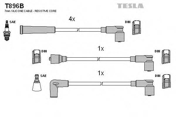 Комплект проводов зажигания TESLA T896B