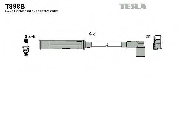 TESLA T898B Комплект проводов зажигания