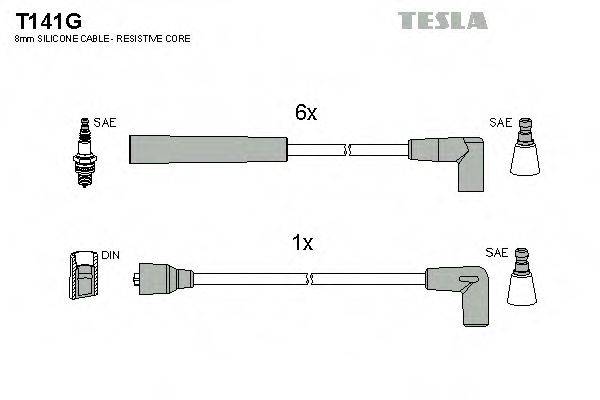 Комплект проводов зажигания TESLA T141G