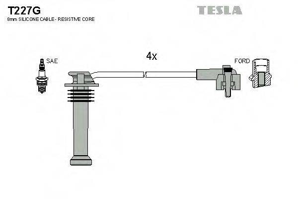 TESLA T227G Комплект проводов зажигания