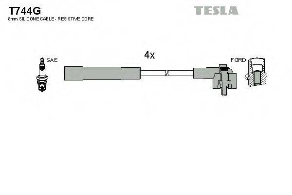 TESLA T744G Комплект проводов зажигания