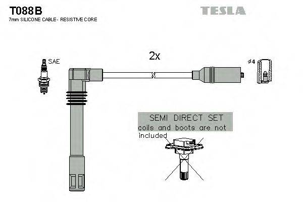 TESLA T088B Комплект проводов зажигания
