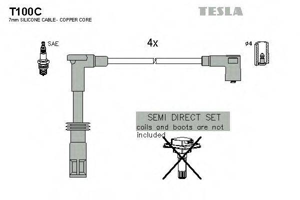 TESLA T100C Комплект проводов зажигания