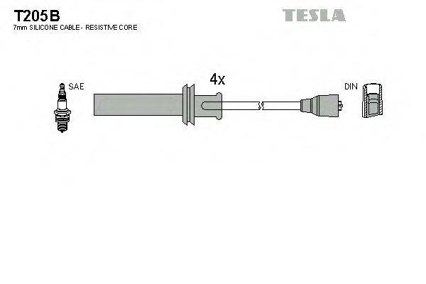 TESLA T205B Комплект проводов зажигания