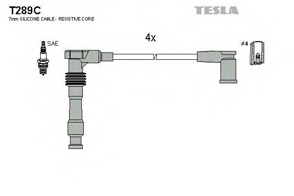 Комплект проводов зажигания TESLA T289C