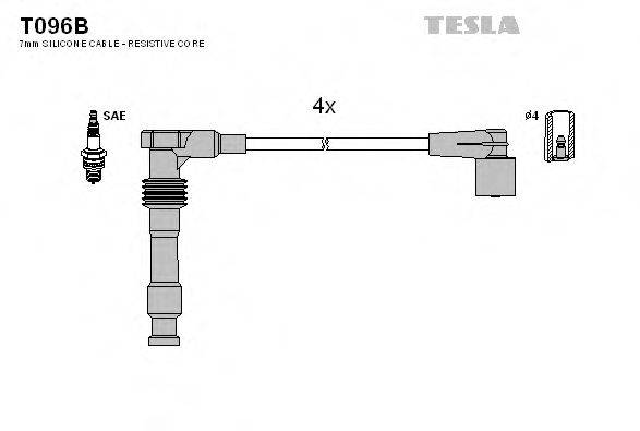 Комплект проводов зажигания TESLA T096B