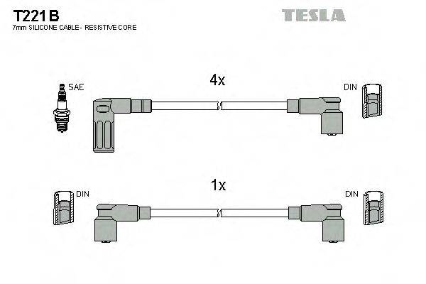 TESLA T221B Комплект проводов зажигания